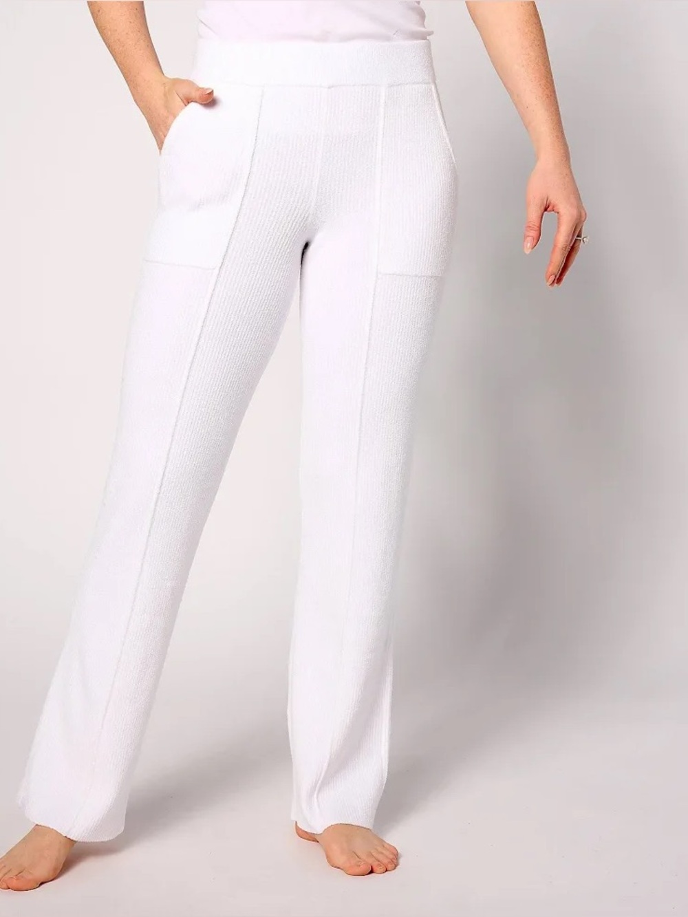 BAREFOOT DREAMS Cozychic Ultra Lite Ribbed Pintuck Pants Size LP